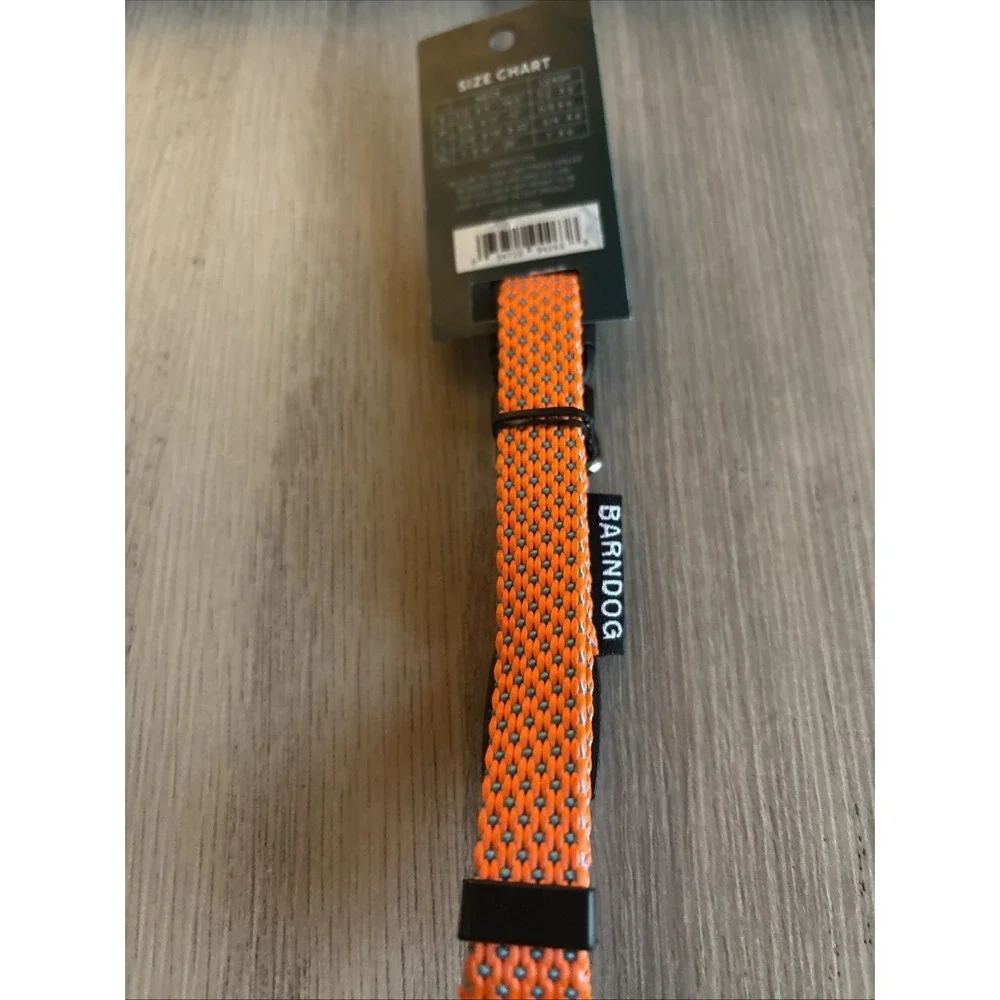 Barndog Orange Collar Small/medium Dogs- New With Tags